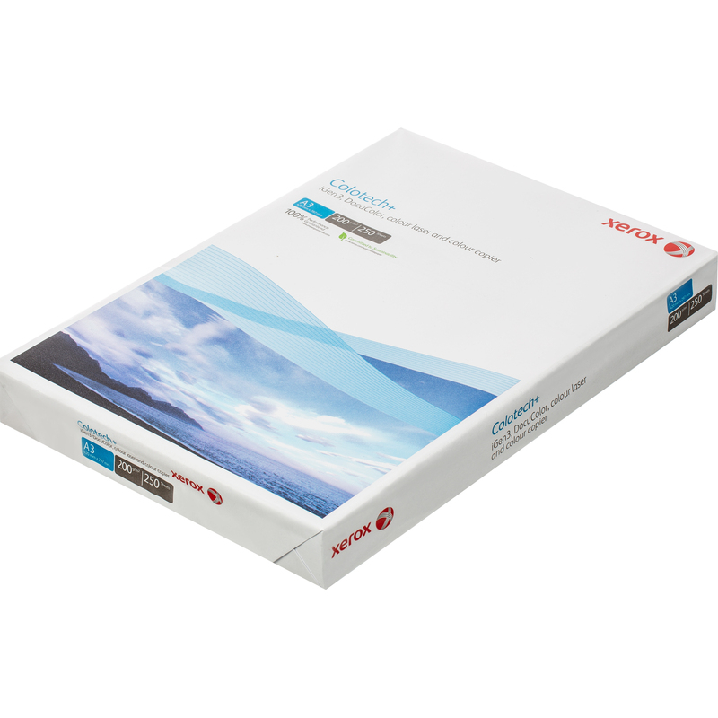 1850390 Бумага для цветной лазерной печати Xerox Colotech + ( A3, 200 г/кв.м, 250 листов, 003R94662)