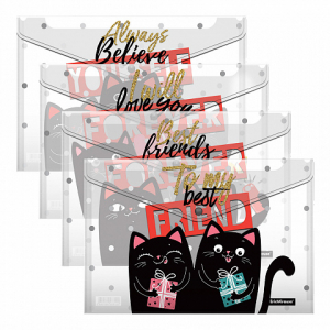 54903 ����� �� 4 �����-��������� �� ������ ����������� ErichKrause Feline Friends, A4, �������