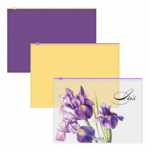 55124 ����� �� 3 zip-������� ����������� ErichKrause Soft Iris, B5, ��������������, �������