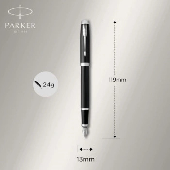 1829030 Ручка перьев. Parker IM Core F321 (1931644) Black CT F сталь нержавеющая подар.кор.