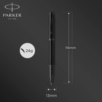 1829024 Ручка роллер Parker IM Achromatic T317 (2127743) Matt Black F черн. черн. подар.кор.