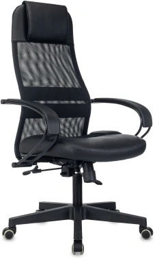 2135202 Кресло эргономичное Бюрократ CH-NOVA LUX черный сетка/ткань/экокожа крестовина пластик