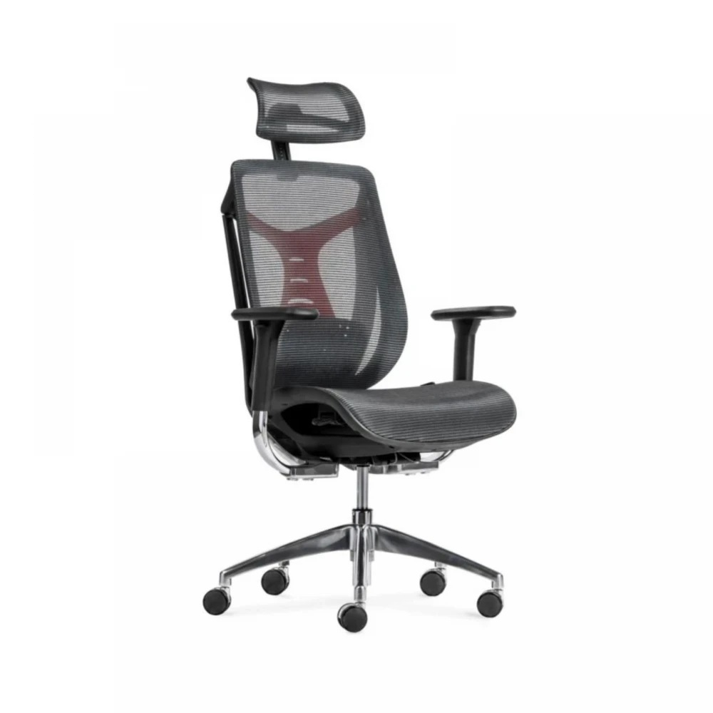 Кресло SitUp BARRACUDA сhrome, сетка Dark Gray/ткань Dark Gray