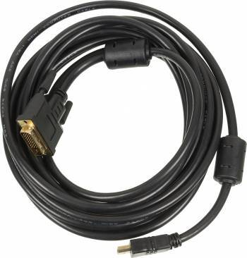 841158 Кабель Ningbo DVI-D (m) HDMI (m) 5м феррит.кольца