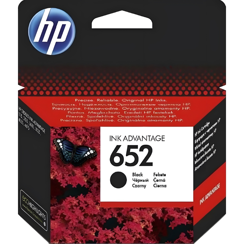 508012 Картридж струйный HP 652 F6V25AE черный оригинальный