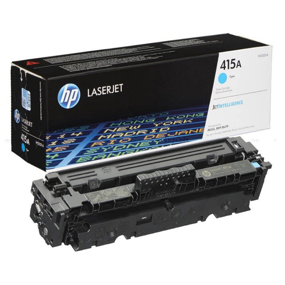 363300 Картридж лазерный HP (W2031A) Color LaserJet M454dn/M479dw и др, 415A, голубой, оригинальный, ресурс 2100 страниц
