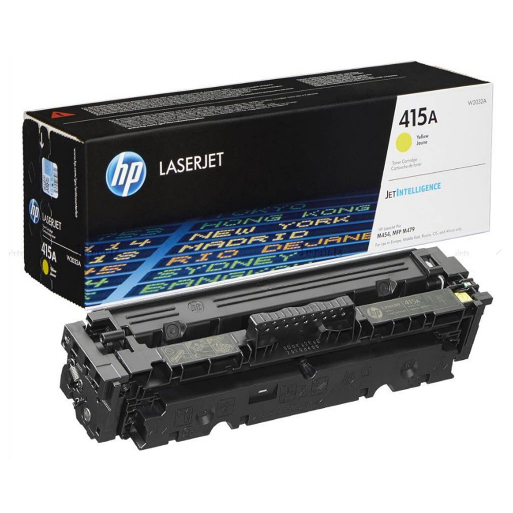 363301 Картридж лазерный HP (W2032A) Color LaserJet M454dn/M479dw и др, 415A, желтый, оригинальный, ресурс 2100 страниц