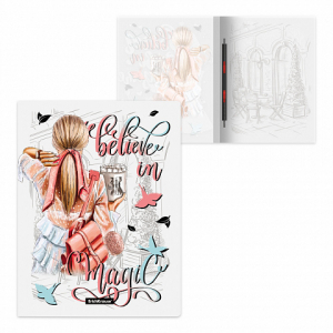 54777 �����-�������������� ����������� � ��������� ���������� ErichKrause Fashion Girls (romantic), A4 (� ������ �� 4 ��.)