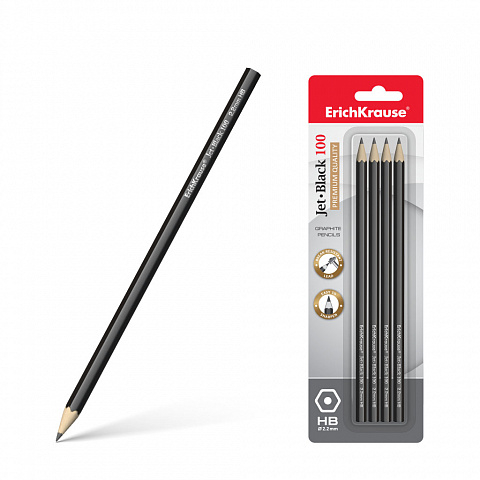 45477    ErichKrause Jet Black 100 HB (   4 .)