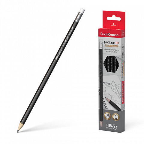 45605      ErichKrause Jet Black 101 HB (   12 .)
