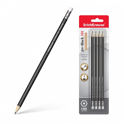 45607      ErichKrause Jet Black 101 HB (   4 .)