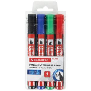 152208 ������� ������������ BRAUBERG ULTRA MARKER, ����� 4 �����, ������� ���������� 3,5 ��