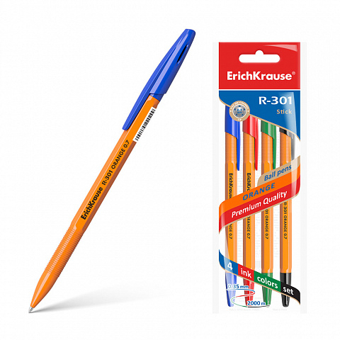 44594   ErichKrause R-301 Orange Stick 0.7,  : , , ,  (   4 .)