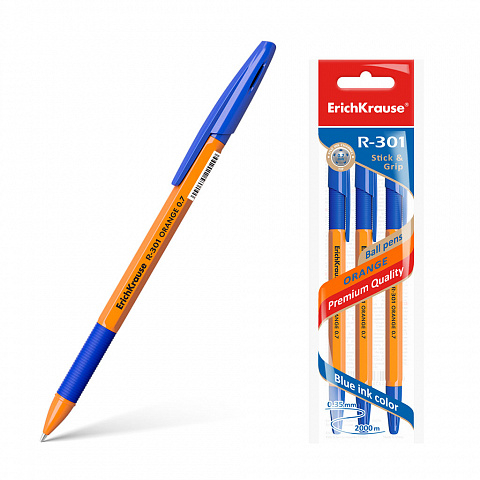 42752   ErichKrause R-301 Orange Stick&Grip 0.7,    (   3 .)