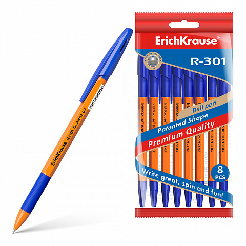 56569   ErichKrause R-301 Orange Stick&Grip 0.7,    (   8 .)
