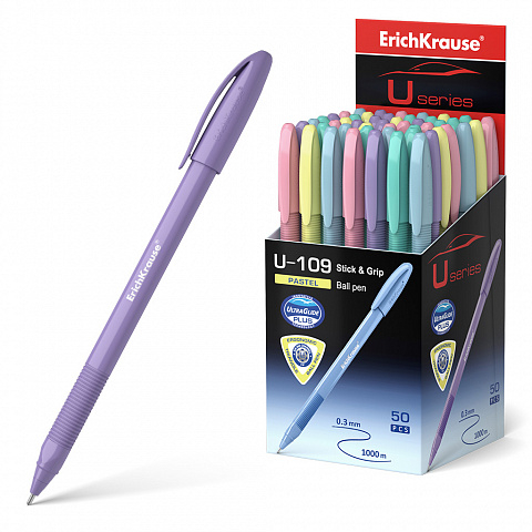 58111   ErichKrause U-109 Pastel Stick&Grip 1.0, Ultra Glide Technology,    (   50 .)