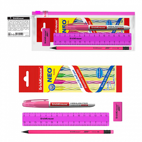 54542   zip- ErichKrause Neon Solid,  (   12 .)