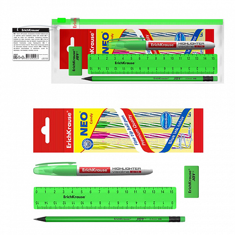 54543   zip- ErichKrause Neon Solid,  (   12 .)