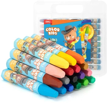 1045207 Масляная пастель Deli EC20114 Color Emotion шестигранные 18цв. пл.кор.
