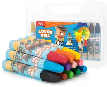 1045206 Масляная пастель Deli EC20104 Color Emotion шестигранные 12цв. пл.кор.