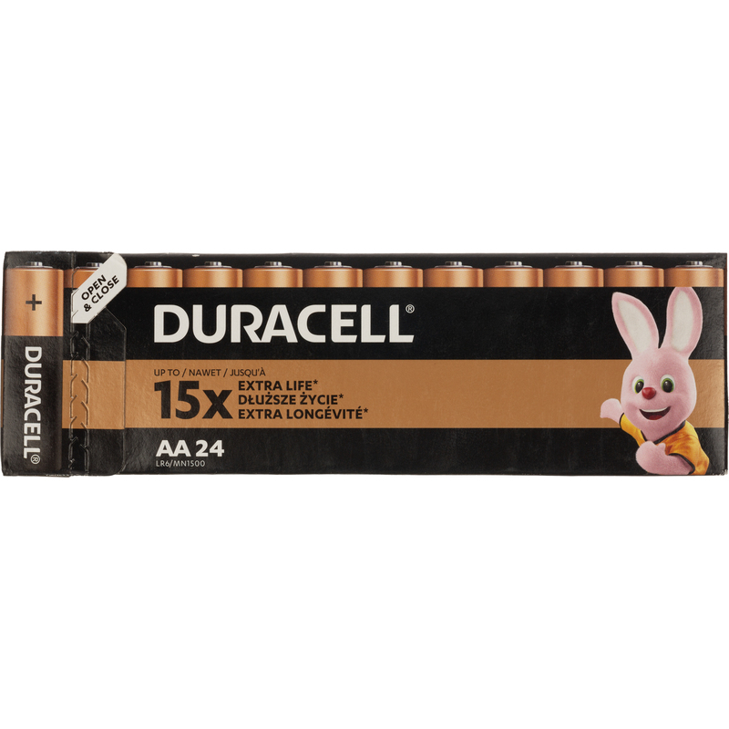 2215695 Батарейка AA пальчиковая Duracell (24 штуки в упаковке)
