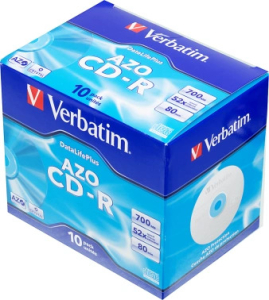 33039 ���� CD-R Verbatim 700Mb 52x Jewel case (10��) (43327)