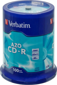 50620 ���� CD-R Verbatim 700Mb 52x Cake Box (100��) (43430)