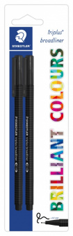 338-9BK2   Staedtler Triplus Broadliner, 0.8 ,  , 2 , 