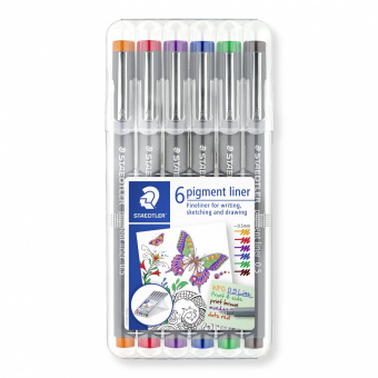30805-SSB6   Staedtler Pigment Liner, 0.5 , 6 